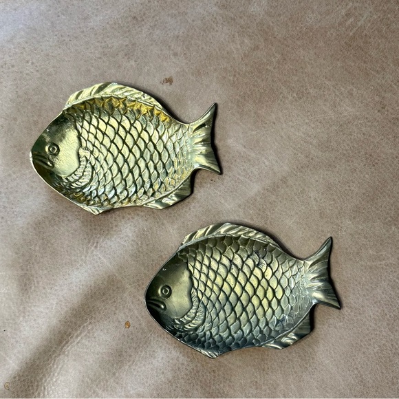 Other - Two Vintage Hampton Brass Fish Dishes Made In India